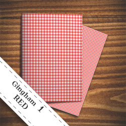 Papier do scrapbookingu  - czerwona krata