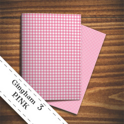 Papier do scrapbookingu  - różowa krata