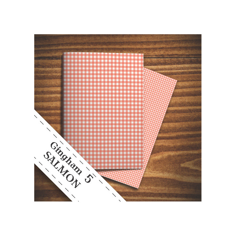 Papier do scrapbookingu - łososiowa krata Papier do scrapbookingu - łososiowa krata