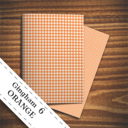 Papier do scrapbookingu  - pomarańczowa krata
