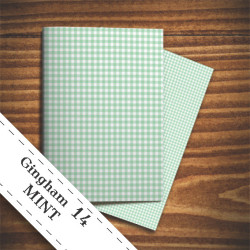 Papier do scrapbookingu  - miętowa krata