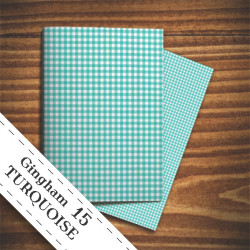 Papier do scrapbookingu  - turkusowa krata