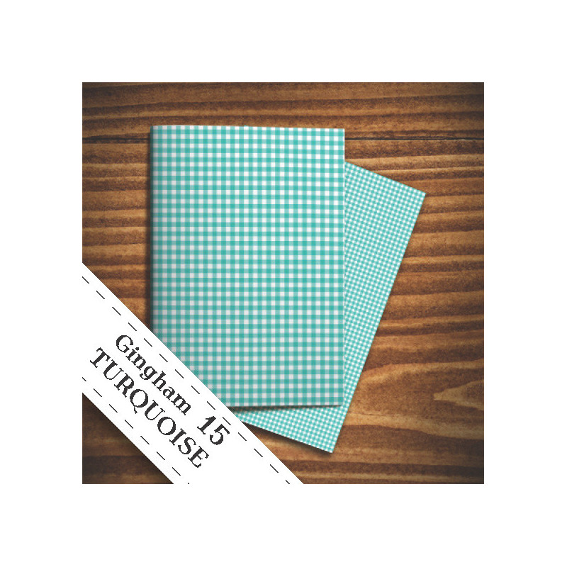 Papier do scrapbookingu - turkusowa krata Papier do scrapbookingu - turkusowa krata