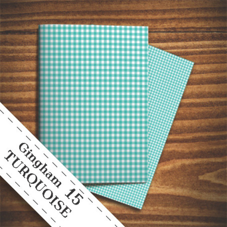 Papier do scrapbookingu  - turkusowa krata