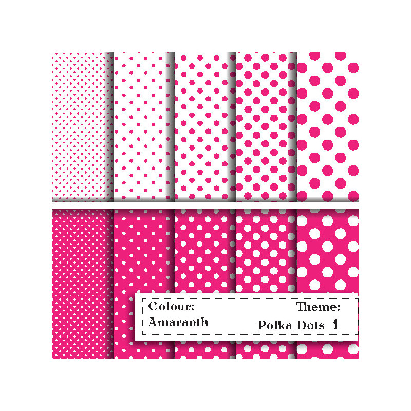 Papier do scrapbookingu - amarantowe kropy Papier do scrapbookingu - amarantowe kropy