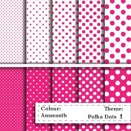 Papier do scrapbookingu  - amarantowe kropy