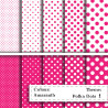 Papier do scrapbookingu  - amarantowe kropy