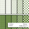 Papier do scrapbookingu  - zielone kropy