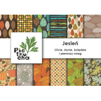 Papier do Scrapbookingu – Wzór Jesienny Zestaw | Satyna 200 g/m² 19 arkuszy