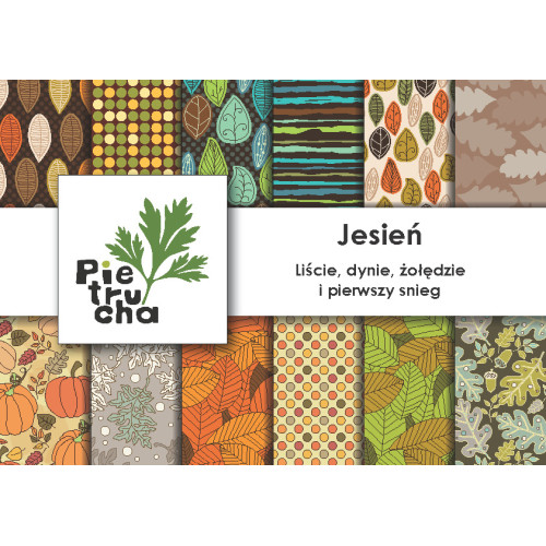Papier do Scrapbookingu – Wzór Jesienny Zestaw | Satyna 200 g/m² 19 arkuszy