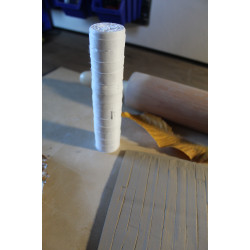 Wałek do gliny z teksturą – podłoga z desek