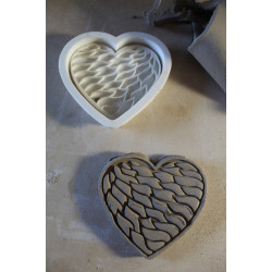 Wycinak do gliny / modeliny – serduszko z wewnętrznym wzorem