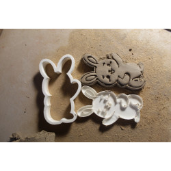 Clay / Polymer Clay Cutter & Stamp – Easter Bunny (8 × 4.5 cm)