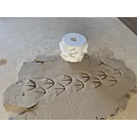 Mały Roller do Gliny i Modeliny – Kacze Ślady | 4 × 5,5 cm 🦆