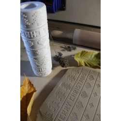 Wałek do gliny z teksturą – wzór świąteczny 3