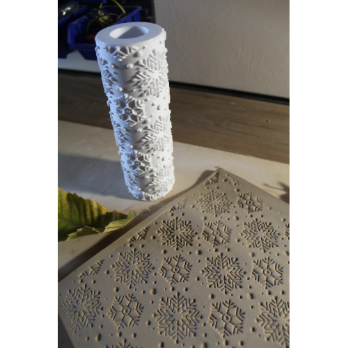 Wałek do gliny z teksturą – wzór świąteczny 5