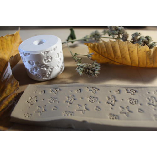 Mini wałek do gliny – motyw świąteczny wzór 3