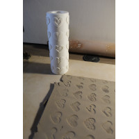 Wałek do gliny z teksturą – Wzór Walentynkowy 4