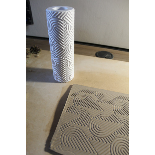 Wałek do gliny z teksturą – Wzór Walentynkowy 7