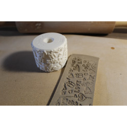 Mały wałek do gliny – Wzór walentynkowy 4