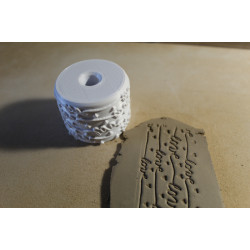 Mały wałek do gliny – Wzór walentynkowy 8