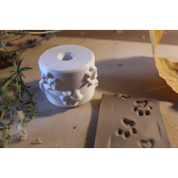 Wałek do gliny ze wzorem kocich śladów