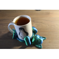 Podstawka do napojów – kotek | interaktywny uchwyt na kubek