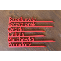Etykiety do roślin – zestaw 6 tabliczek ogrodowych - Czerwone