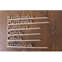 Etykiety do roślin – zestaw 6 tabliczek ogrodowych - Brązowe