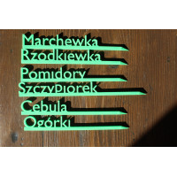 Etykiety do roślin – zestaw 6 tabliczek ogrodowych - Zielony