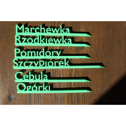 Etykiety do roślin – zestaw 6 tabliczek ogrodowych - Zielony