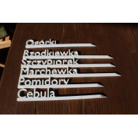 Etykiety do roślin – zestaw 6 tabliczek ogrodowych - Białe