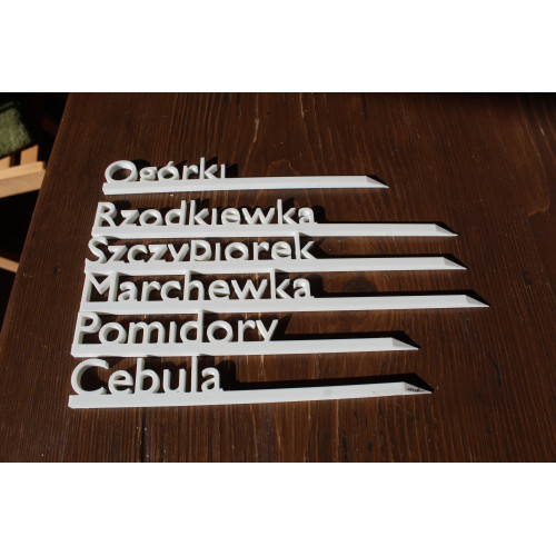 Etykiety do roślin – zestaw 6 tabliczek ogrodowych - Białe