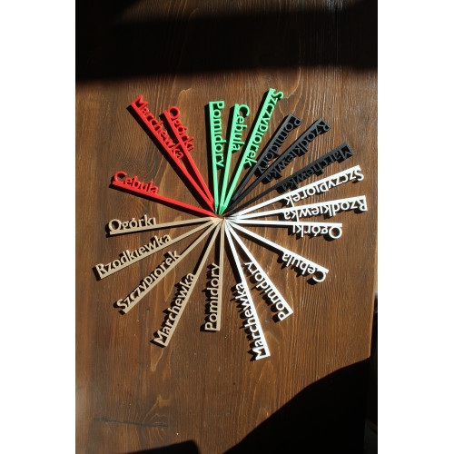 Zestaw tabliczek ogrodowych – etykiety do roślin | 6 sztuk