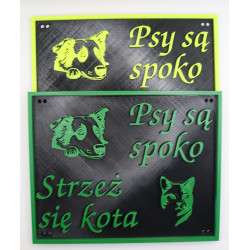 “Dogs Are Cool, Beware of the Cat” Sign – Funny Cat Lover Door Plaque