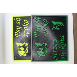 “Dogs Are Cool, Beware of the Cat” Sign – Funny Cat Lover Door Plaque