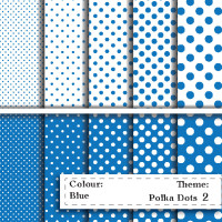 Polka Dot pattern - Blue