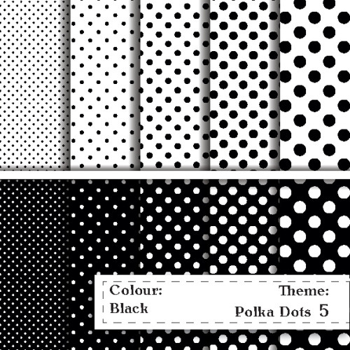 Polka Dot pattern - Black