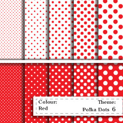 Polka Dot pattern - Red