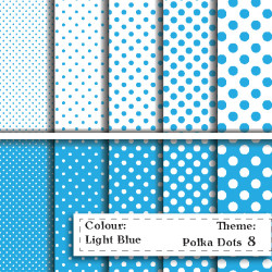 Polka Dot pattern - Light Blue