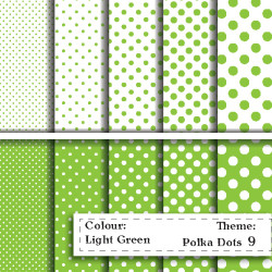 Polka Dot pattern - Light Green