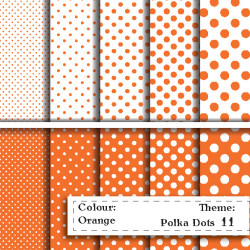 Polka Dot pattern - Orange