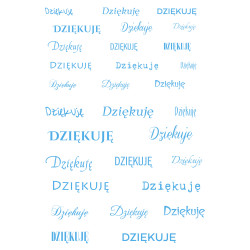 Dziękuję - Niebieski
