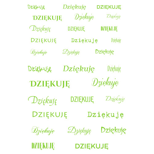 Dziękuję - Zielony
