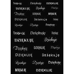 Dziękuję - Czarne Tło