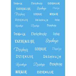 Dziękuję - Niebieskie Tło