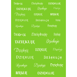 Dziękuję - Zielone Tło