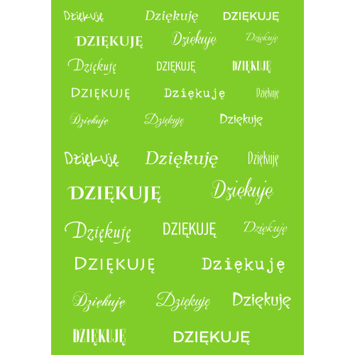 Dziękuję - Zielone Tło