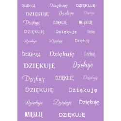 Dziękuję - Liliowe Tło