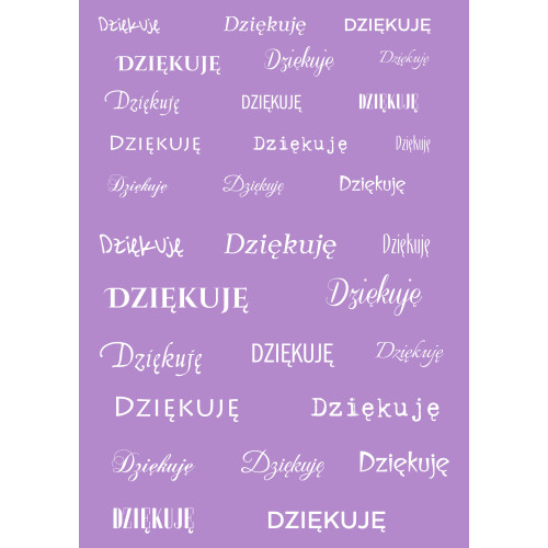 Dziękuję - Liliowe Tło